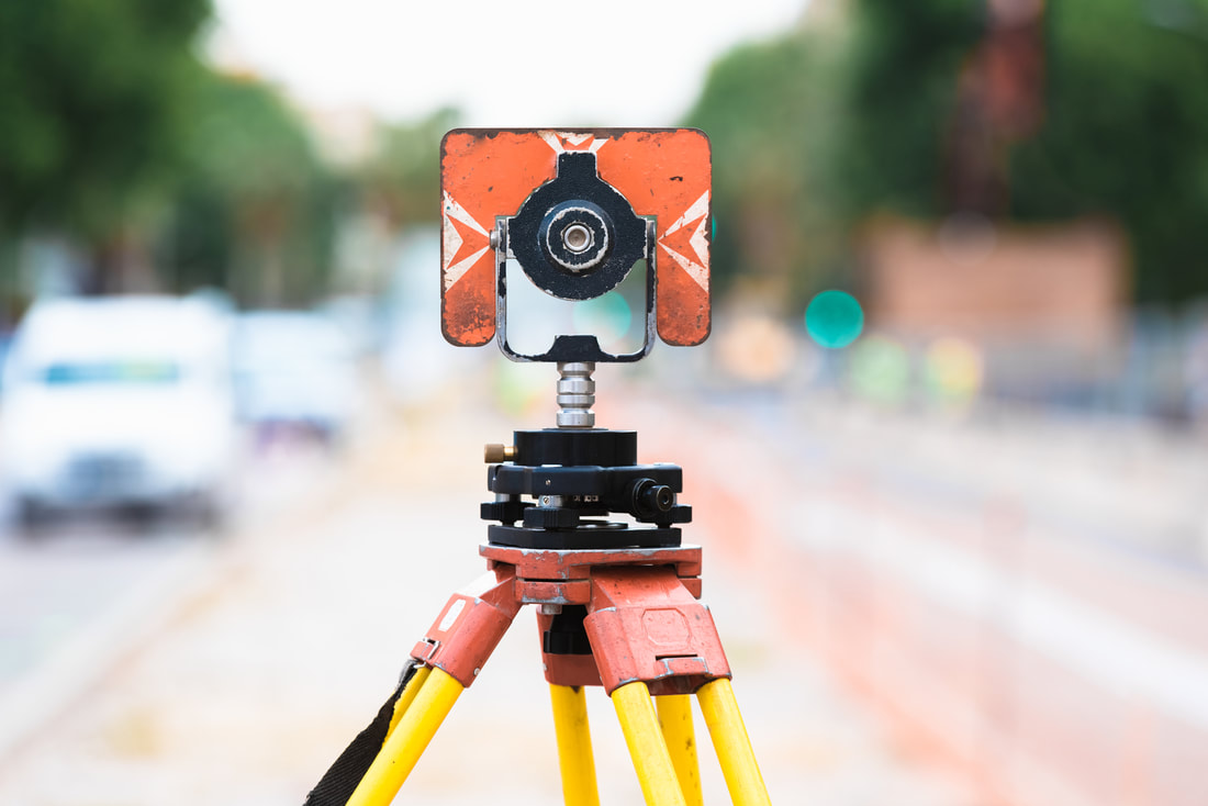theodolite is on the road
